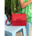 Replica VALENTINO VLOCK Origianl leather shoulder bag 0908 red JH09550Oh34