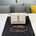 Replica Yves Saint Laurent Kate mini Original leather Shoulder Bag Y593122 white JH07780Oh34