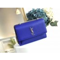 Replica Yves Saint Laurent Original Leatehr Shoulder Bag 8005 blue JH08265Pg26