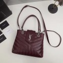 Replica Yves saint Laurent Original loulou Calf leather Shoulder Bag 502717 wine JH08194Ip92