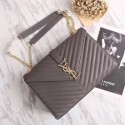 Saint Laurent Classic Monogramme Caviar Leather Flap Bag 26588 grey JH08163gK59