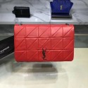 Saint Laurent Jamie Monogram Giant Full-Flap Chain Shoulder Bag NMS18 red JH08038gC81