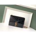 SAINT LAURENT leather shoulder bag 532750 black JH07885HF96