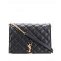 SAINT LAURENT leather shoulder bag Y579607 black JH07797Ga14