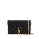 SAINT LAURENT leather shoulder bag Y585031 black JH07793FA31