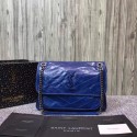 SAINT LAURENT Medium Niki leather shoulder bag 61060 blue JH07888Ce27