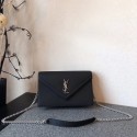 SAINT LAURENT Monogram leather cross-body bag 9635 black JH08117NE93