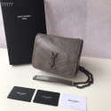 SAINT LAURENT Niki Mini leather shoulder bag 03743 grey JH07860TV86