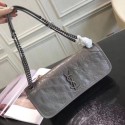 SAINT LAURENT Niki monogram small leather shoulder bag 504866 grey JH08123sj48