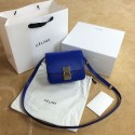 Top Celine Classic Box mini Flap Bag Smooth Leather 11041 Brilliant blue JH06382oA83