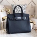 Top Hermes original Epsom Leather HB35O black&silver Metal JH01251GK50