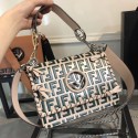 Top Imitation Fendi KAN I LOGO Handbag medium 8BT284 green JH08718EE80