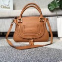 Top Knockoff Chloe Marcie original Cowhide Tote Bag 166320 Camel JH08899Pd13