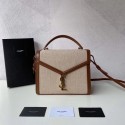 Top Knockoff Yves Saint Laurent IN CANVAS AND LEATHER Y650119H Apricot JH07719Pd13