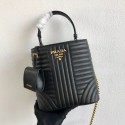 Top Prada Double Saffiano Original Calfskin Leather Bag 1BA212 Black JH05202oA83