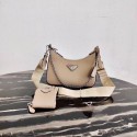 Top Prada Saffiano leather mini shoulder bag 2BH204 apricot JH04968Oq54