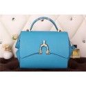 Top Replica Hermes kelly 35CM stirrup top handle bag 30560 sky blue JH01750Qt73