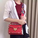 Valentino Calf leather Tote Bag 00371 red JH09888fN93