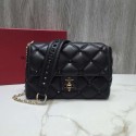 VALENTINO Candy quilted leather cross-body bag 0072 black JH09771Nk59