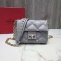 VALENTINO Candy quilted leather cross-body bag 0073 grey JH09773tQ92