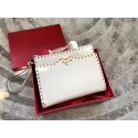 VALENTINO Candy Rockstud quilted leather shoulder bag 0650L white JH09816kD96