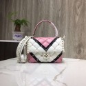 VALENTINO Candy Rockstud quilted leather shoulder bag 6019 pink&white JH09797pb81