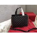 VALENTINO Candystud quilted leather tote 0061 black JH09866SL88