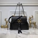 VALENTINO Origianl Leather Bag V0012 Black JH09672eT55