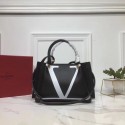 VALENTINO Origianl Leather Bag V0052 Black JH09676vD13