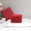 VALENTINO Origianl leather Card Holder 062 red JH09560jz22