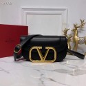 VALENTINO Origianl leather shoulder bag V0030 black JH09641Dd98