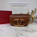 VALENTINO Origianl leather shoulder bag V0030 brown JH09636ta99