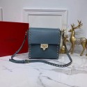 VALENTINO Origianl leather shoulder bag V0182 blue JH09624JZ84