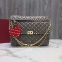 VALENTINO Quilted leather shoulder bag 96593 Khaki JH09730xf55