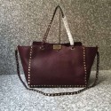 VALENTINO Rockstud large tote 0973 dark red JH09748qx37