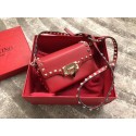 VALENTINO Rockstud leather cross-body bag 04235 red JH09831KG16