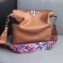 VALENTINO Rockstud leather messenger bag 50031 brown JH09707um78