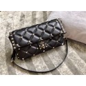 VALENTINO VLOCK Origianl leather shoulder bag 0053 black JH09512hU34