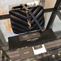 YSL Classic Calfskin Leather Flap Bag 2802 black JH08250YR22