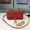 Yves Saint Laurent Calfskin Leather Shoulder Bag 604276 red JH07777IT70