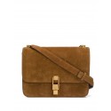 Yves Saint Laurent CARRE SATCHEL IN SUEDE Y585061 brown JH07789cP55