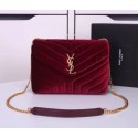 Yves Saint Laurent hot style shoulder bag Velvet 487218 wine JH08220Am73