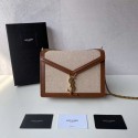 Yves Saint Laurent IN CANVAS AND LEATHER Y650017H Apricot JH07721mR19