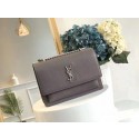 Yves Saint Laurent Original Leatehr Shoulder Bag 8005 Grey JH08267nV16