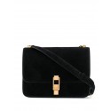 Yves Saint Laurent Small Original Nubuck leather Shoulder Bag Y585061 black JH07790jz22