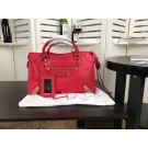 AAA 1:1 Balenciaga The City Handbag Sheepskin 084334 red JH09443RI87