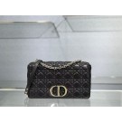 AAA LARGE DIOR CARO BAG Soft Cannage Calfskin M9243U black JH06797Nk89