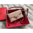 AAAAA VALENTINO Rockstud leather cross-body bag 04235 apricot JH09830DU34