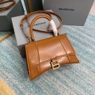 Balenciaga HOURGLASS SMALL TOP HANDLE BAG B108895-1 brown JH09416Fs54