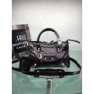 Best Balenciaga The City Handbag Calf leather 084333 Black JH09449CF36